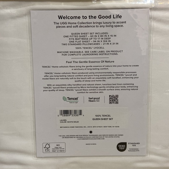 UGG LAUREL Queen Sheet Set - Picture 3 of 5